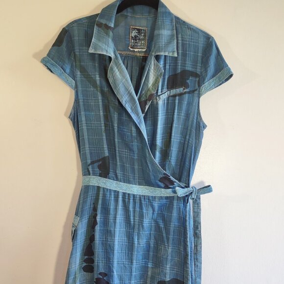 Da-Nang Surplus IndoChine Originale Cargo Wrap Dress Lace Dainty Feminine Medium - Picture 2 of 10